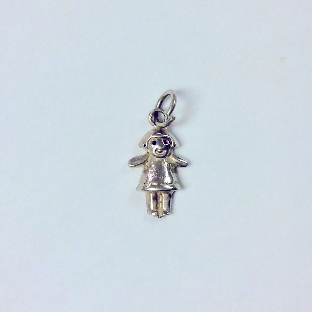 Sterling Silver Girl Charm New